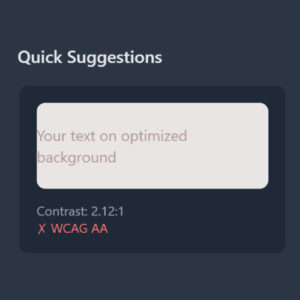 Background optimization